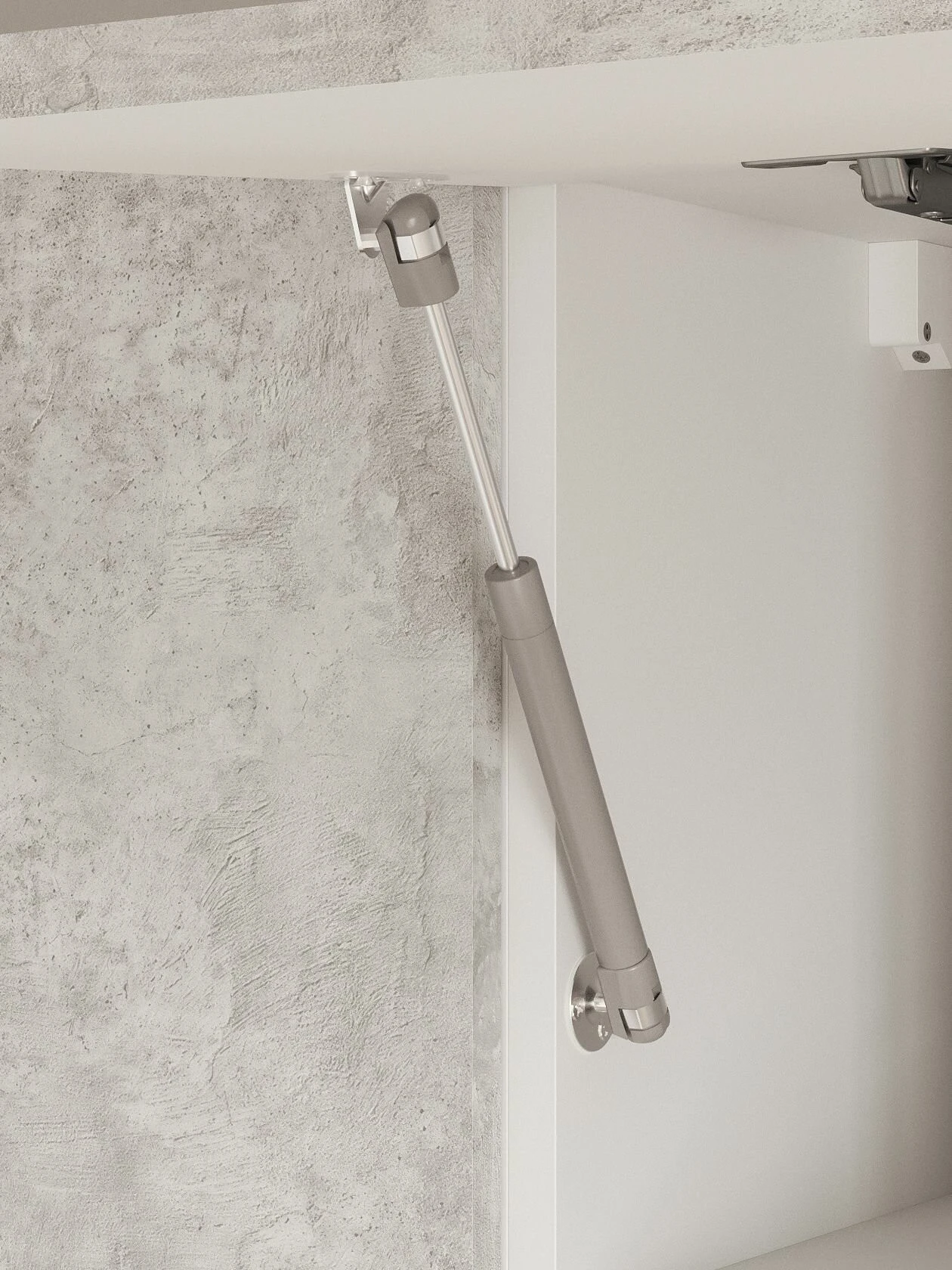 Кухонный гарнитур угловой Урбан 2.1х1 м, мебель для дома и кухни, Белый / Цемент светлый